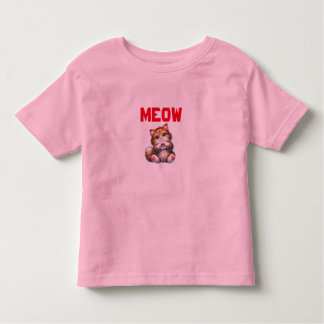 Niedlicher Fluffy Kitten mit Herzstiftung | anmuti Kleinkind T-shirt