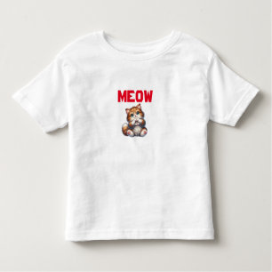 Niedlicher Fluffy Kitten mit Herzstiftung anmuti Kleinkind T-shirt