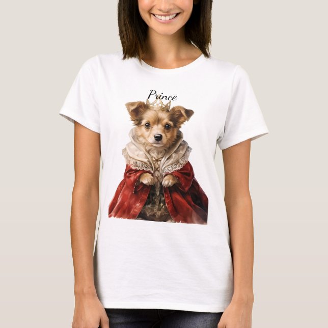 NIEDLICHER FLUFFY-PUPPY-HUND, IN REGALROBEN GEHALT T-Shirt (Vorderseite)