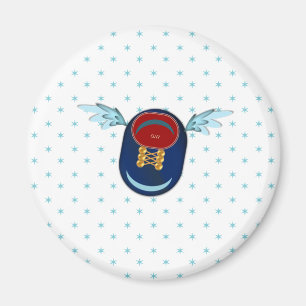 Niedlicher Flügelschuh-Cartoon Magnet