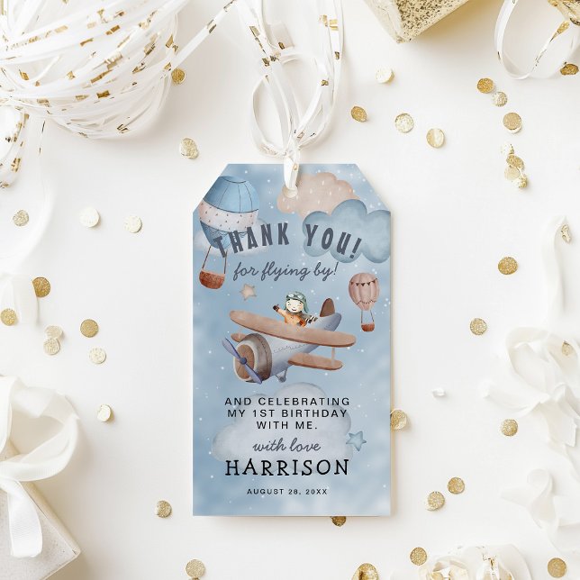 Niedlicher Flugzeugbote Vielen Dank Geschenkanhänger (Von Creator hochgeladen)