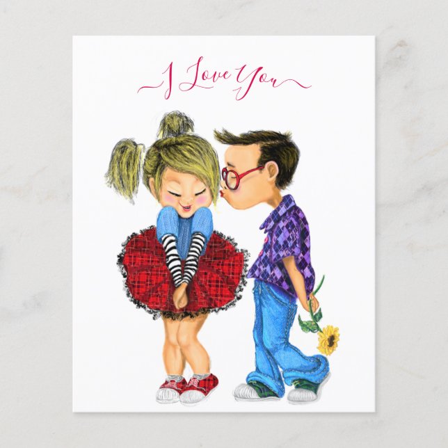 Niedlicher Flyer mit Text - I Liebe Sie (Vorne)