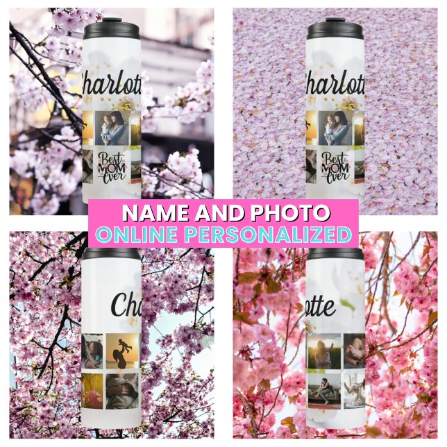 Niedlicher Fotocollage Mother-Keepake Thermosbecher (Cute Photo Collage Mother's Keepsake Thermal Tumbler
)