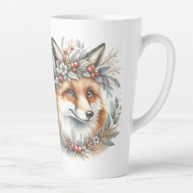 Niedlicher Fox-Blumenkranz Milchtasse (Rechts)