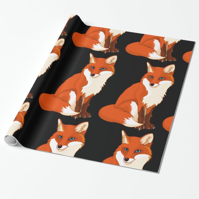 Niedlicher Fox, der glattes Verpackungs-Papier Geschenkpapier (Ungerollt)