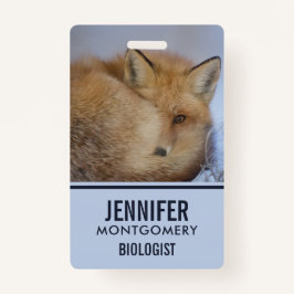 Niedlicher Fox hat das Foto im Winter aufgerissen Ausweis