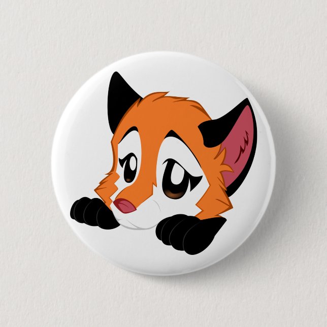 Niedlicher Fox-Knopf Button (Vorderseite)