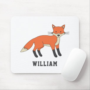 Niedlicher Fox-Personalisierter Individuelle Name  Mousepad