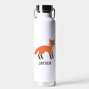 Niedlicher Fox-Personalisierter Individuelle Name  Trinkflasche
