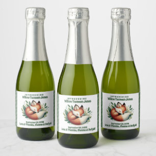 Niedlicher Fox-Schlaf in Blätter Kinderdusche