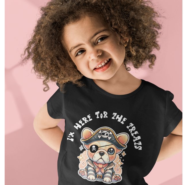Niedlicher französischer Bulldog als Pirat, sonnig Tri-Blend Shirt (Von Creator hochgeladen)