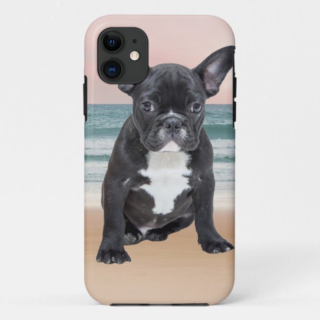 Niedlicher französischer Bulldog Beach Case-Mate iPhone Hülle (Rückseite)