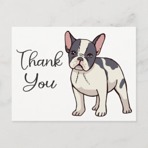 Niedlicher französischer Bulldog Danke, Frenchie P Postkarte