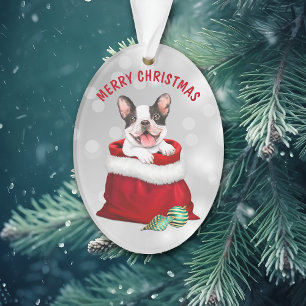 Niedlicher französischer Bulldog-Geschenk Überrasc Ornament