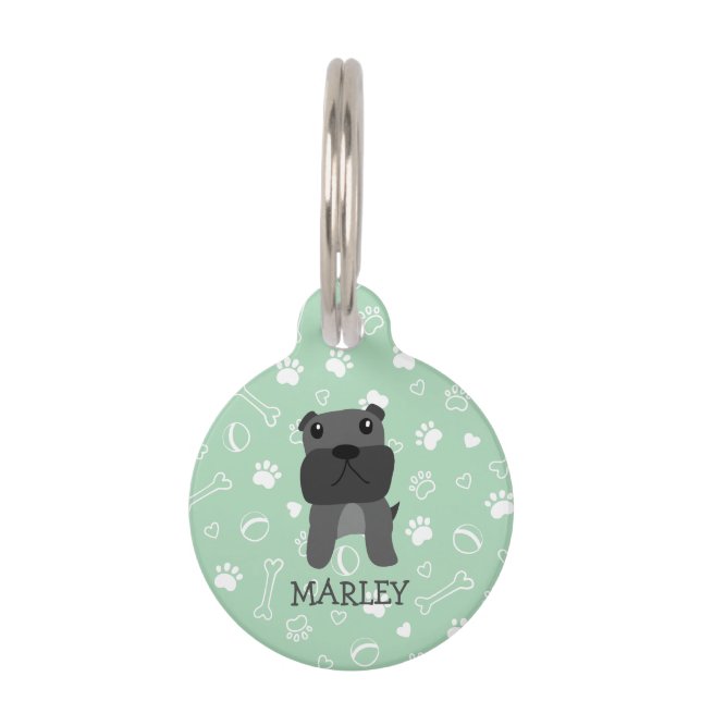 Niedlicher französischer Bulldog-Hund - benutzerde Haustiermarke (Vorderseite)