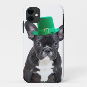 Niedlicher französischer Bulldog mit Hat St. Patri iPhone 11 Hülle
