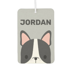 Niedlicher französischer Bulldog mit Personalisier Autolufterfrischer