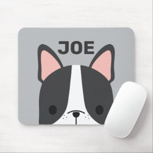 Niedlicher französischer Bulldog mit Personalisier Mousepad