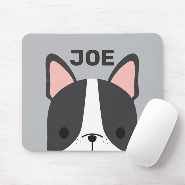 Niedlicher französischer Bulldog mit Personalisier Mousepad (Mit Mouse)