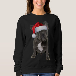 Niedlicher französischer Bulldog Puppy Weihnachtsm Sweatshirt