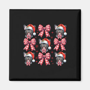 Niedlicher französischer Bulldog Red Kariert Coque Magnet