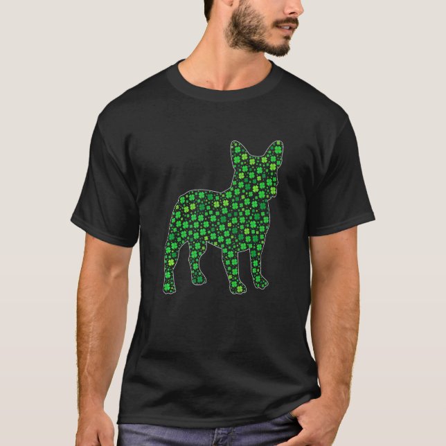 Niedlicher französischer Bulldog Saint Patrick S D T-Shirt (Vorderseite)