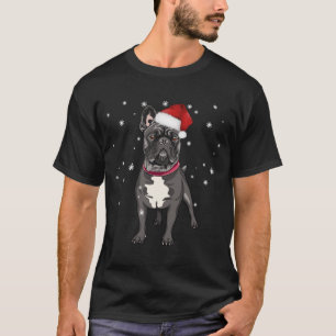 Niedlicher französischer Bulldog Weihnachten T-Shirt