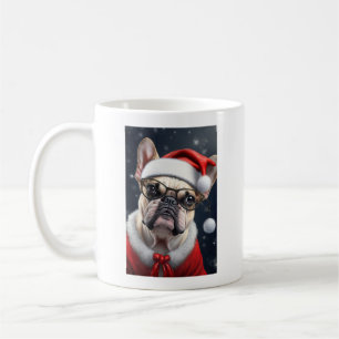 Niedlicher französischer Bulldog Weihnachtsgeschen Kaffeetasse