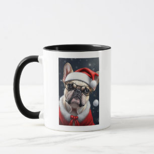 Niedlicher französischer Bulldog Weihnachtsgeschen Tasse