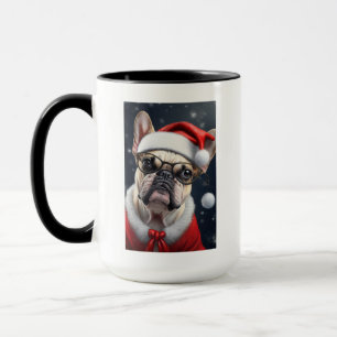 Niedlicher französischer Bulldog Weihnachtsgeschen Tasse