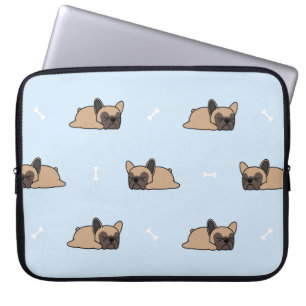 Niedlicher französischer Bulldoghund, der nahtlos  Laptopschutzhülle