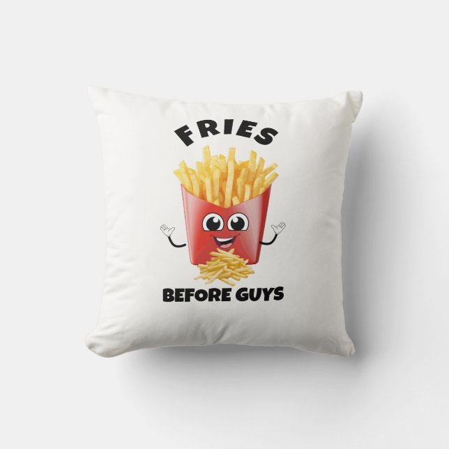 Niedlicher französischer Fries Cartoon Hoodie & T- Kissen (Vorderseite)