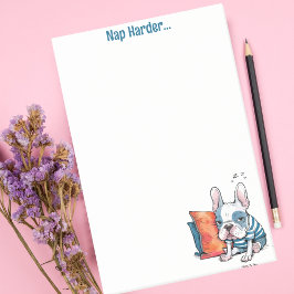 niedlicher französischer Hund, gekleidet, lustig Post-it Klebezettel