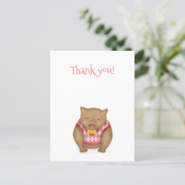 Niedlicher Fraubat danke Postcard Postkarte