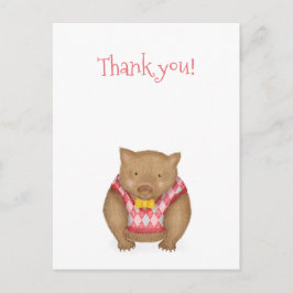 Niedlicher Fraubat danke Postcard Postkarte