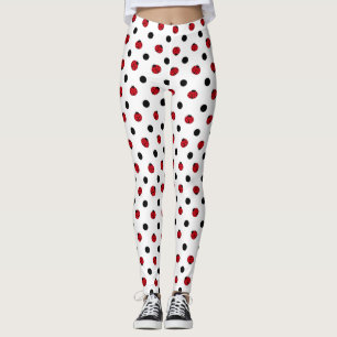Niedlicher Frauenwanzen und Polka-Punkte Leggings