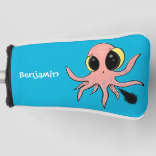 Niedlicher, freche Kraken-Cartoon Golf Headcover