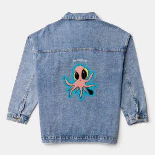Niedlicher, freche Kraken-Cartoon Jeansjacke