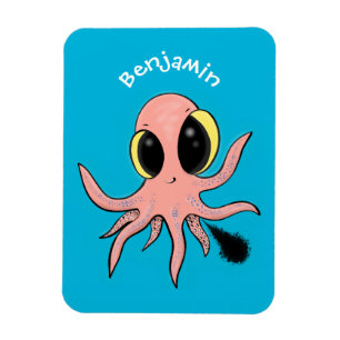Niedlicher, freche Kraken-Cartoon Magnet
