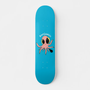 Niedlicher, freche Kraken-Cartoon Skateboard