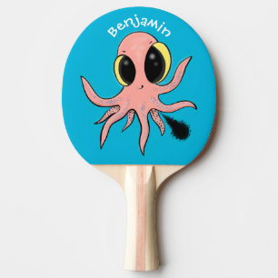 Niedlicher, freche Kraken-Cartoon Tischtennis Schläger