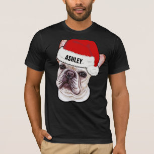 Niedlicher French Bulldog Christmas Hat Dog Big T-Shirt