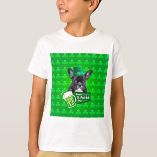 Niedlicher French Bulldog Welppy Hat St. Patrick D T-Shirt