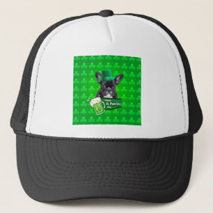 Niedlicher French Bulldog Welppy Hat St. Patrick D Truckerkappe