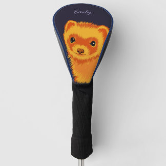 Niedlicher Frettart ferret Mama Name Golf Headcover
