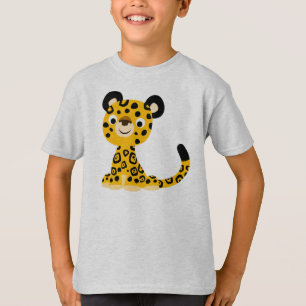 Niedlicher freundlicher Cartoon-Jaguar-KinderT - T-Shirt