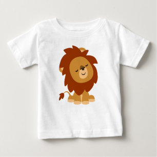 Niedlicher Friedlicher Cartoon Lion Baby T - Shirt
