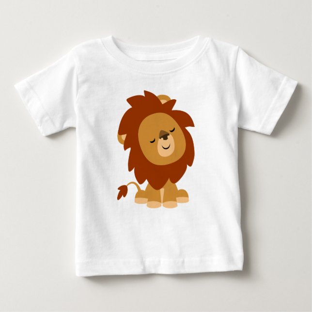 Niedlicher Friedlicher Cartoon Lion Baby T - Shirt (Vorderseite)