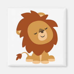Niedlicher Friedlicher Cartoon Lion Magnet