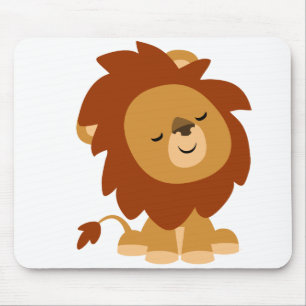 Niedlicher Friedlicher Cartoon Lion Mousepad